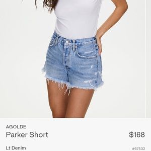 Agolde Parker denim shorts